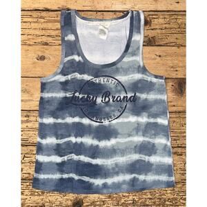 Lucky Brand Women’s Blue Tie Dye Logo Tank Top Size S
